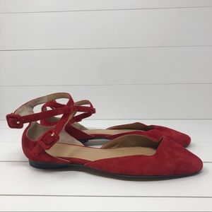 Banana Republic Ruby Red Crisscross Flats